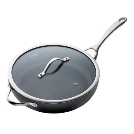 iD3 Hard Anodised Non-Stick Saute Pan with Lid Size 30cm by Baccarat