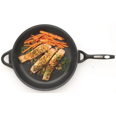iD3 CS Hard Anodised Frypan with Bakelite helper handle Size 32cm by Baccarat