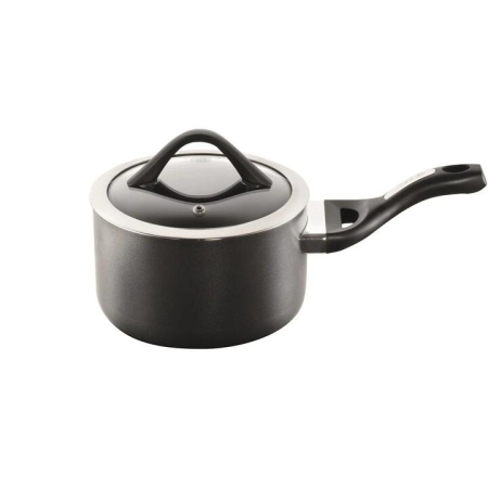 iD3 CS Hard Anodised Saucepan with Lid & Bakelite handle Size 16X10cm by Baccarat