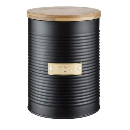 Otto Tea Canister 1.4L Size 11X15.5X11cm in Black by Typhoon-Black