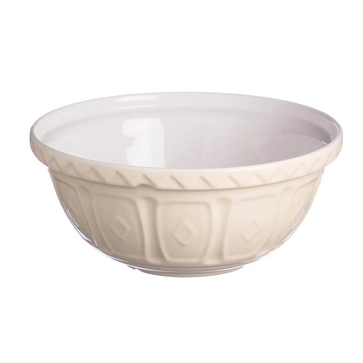 Colour Mix Earthenware Mixing Bowl /4L Cream Size 16X16X9cm in White by Mason Cash-White