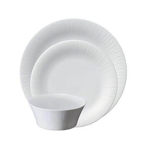Noritake Conifere Fine White Porcelain 12 Piece Dinner Set