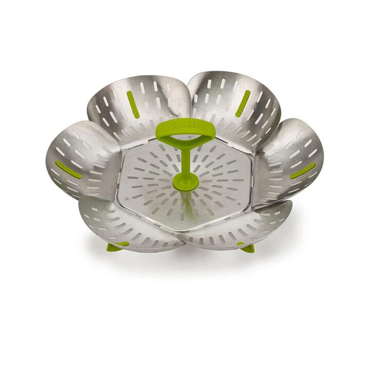 Bloom Stainless Steel Folding Steamer Basket Size 15.1X10X22.3cm by Joseph Joseph