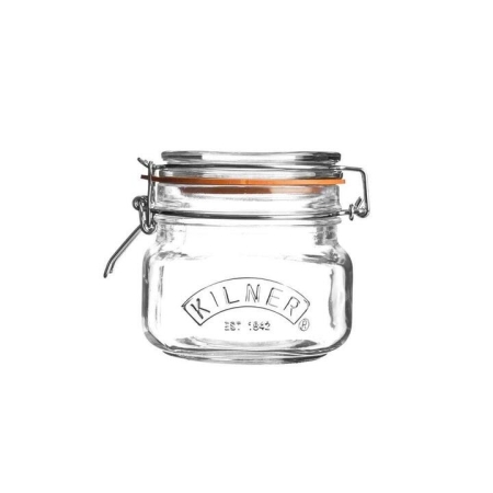 Square Clip Top Jar 500ml Size 11X11.5X13cm by Kilner