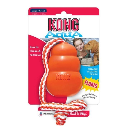 KONG Dog Toy Aqua with Rope-Medium