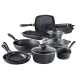 STONE 10 Piece Cast Aluminium Cookware Set with Wok by Baccarat
