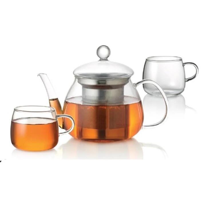 Barista Venice Glass Tea Pot & Cup Set Mesh by Baccarat