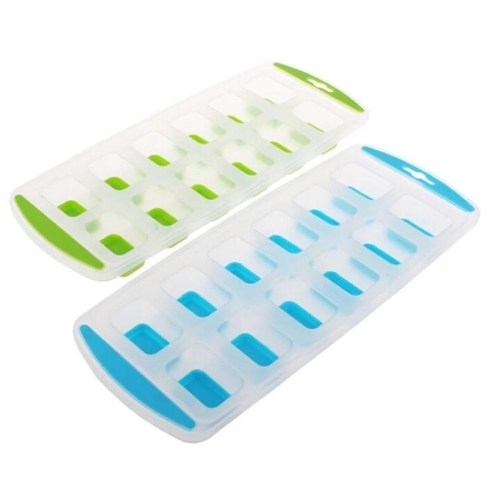 Easy Release 8 Cube Large Square Ice Tray Set of 2 Size 29.5X12cm by Appetito-8 CubeLarge Square