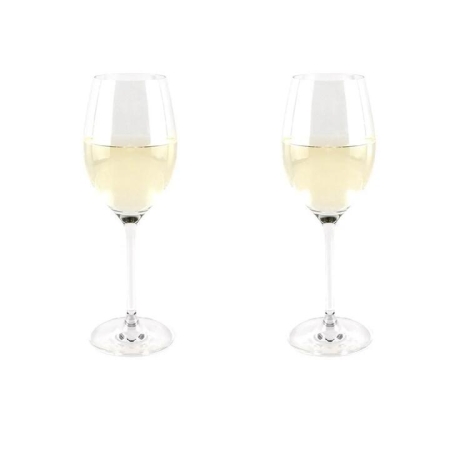 Premium Wine Glass Set of 2 Size 410ml in White by Cellar-White