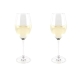 Premium Wine Glass Set of 2 Size 410ml in White by Cellar-White