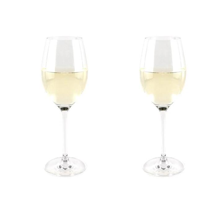 Premium Wine Glass Set of 2 Size 410ml in White by Cellar-White