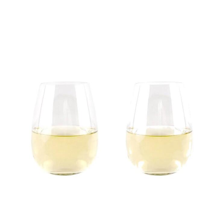 Premium Stemless Wine Glass Set of 2 Size 550ml by Cellar