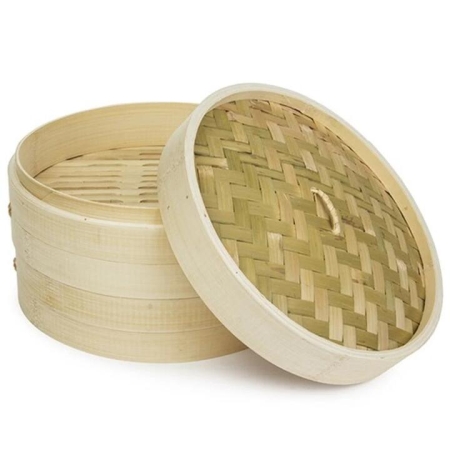 3 Piece Bamboo Steamer Size 20cm by D.Line