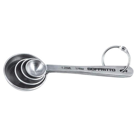 A Series Stainless Steel Measure Spoons - Set of 4 by Soffritto