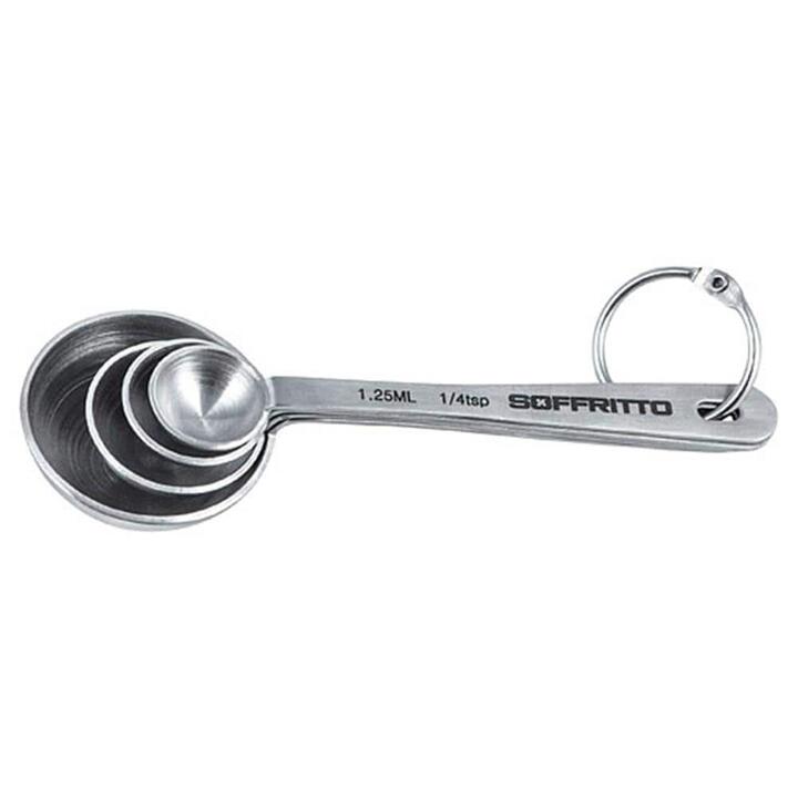 A Series Stainless Steel Measure Spoons - Set of 4 by Soffritto