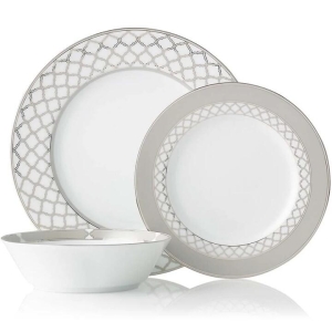 Eternal Palace 12 Piece Dinner Set Platinum by Noritake