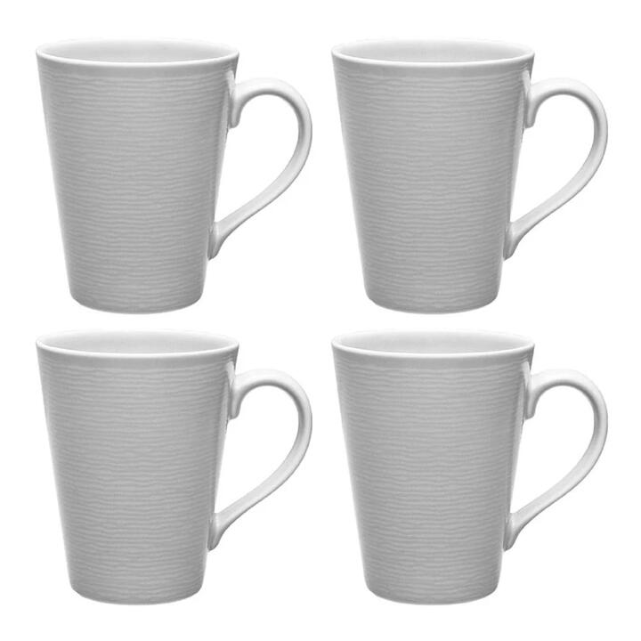 on Swirl Mug Set of 4 in Grey by Noritake-Grey