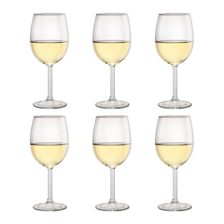 Tonic Wine Glass - Set of 6 Size 350ml in White by Cellar-White