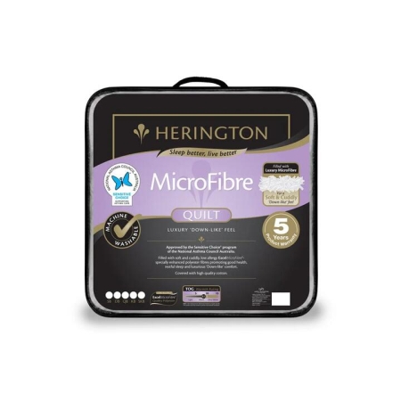 Microfibre Quilt King Size 240X210X2cm 100% Cotton by Herington-King
