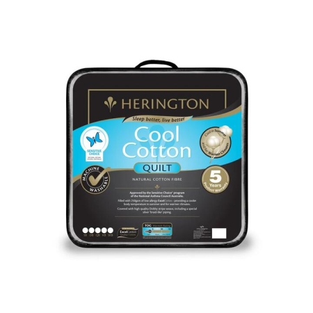 Cotton Quilt King Size 240X210X2cm in White by Herington-White/King