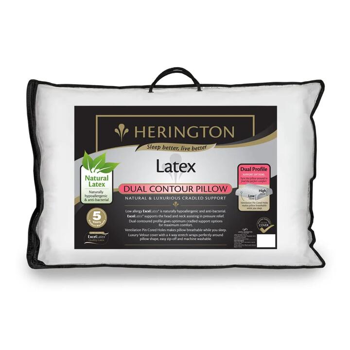 Latex Contour Pillow Size 12X55X39cm by Herington