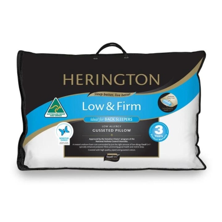 Low Firm Pillow with Gusset Size 19X47X70cm by Herington