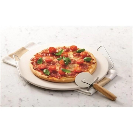 Pizza Stone with Rack and Cutter Size 30cm by Soffritto