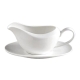 Aquis Fine Bone China Gravy Boat & Saucer by Alex Liddy
