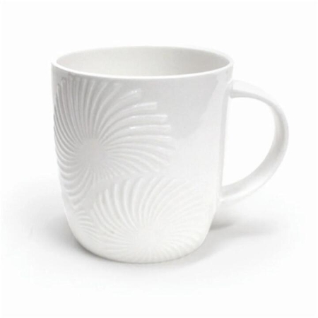 Bianco Floral Textured Mug Size 350ml by Alex Liddy