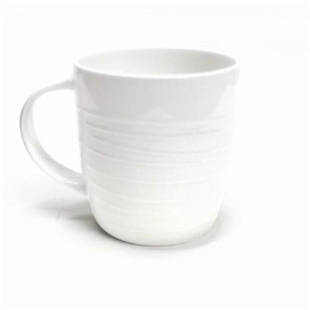 Bianco Lines Textured Mug Size 350ml by Alex Liddy
