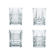 Highland 4 Piece Mixed Crystal Glass Tumbler Set Size 345ml by Nachtmann