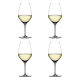 Authentis 4 Piece Crystal Wine Glass Set Size 480ml in White by Spiegelau-White