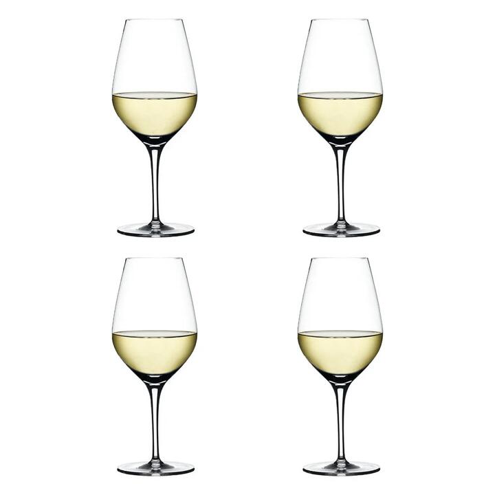 Authentis 4 Piece Crystal Wine Glass Set Size 480ml in White by Spiegelau-White
