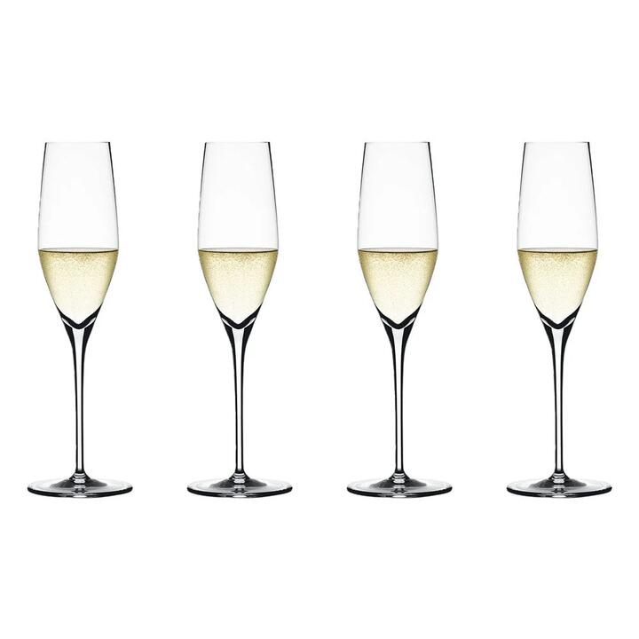Authentis 4 Piece Crystal Glass Champagne Flute Set by Spiegelau
