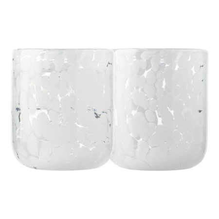 Samara Set of 4 Tumblers 250ml Size 7.9X7.9X9cm in White by Ecology-White