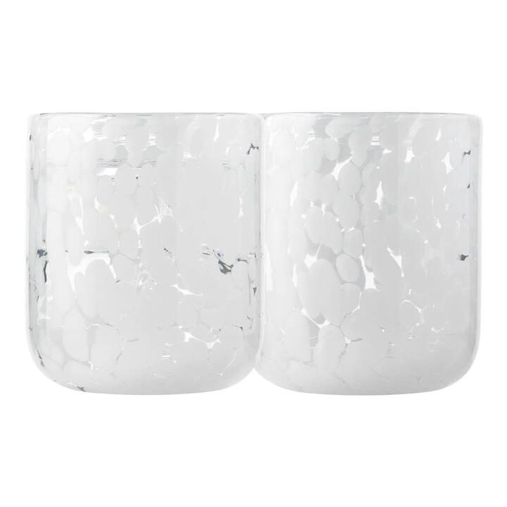 Samara Set of 4 Tumblers 250ml Size 7.9X7.9X9cm in White by Ecology-White