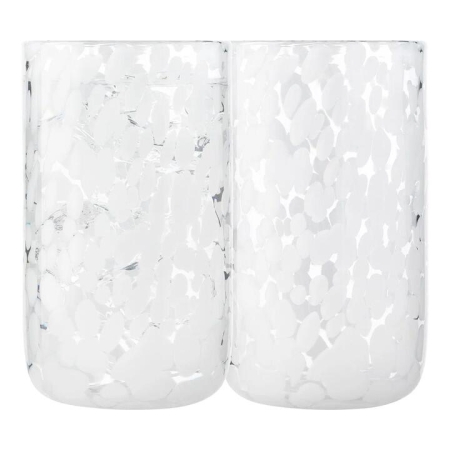 Samara Set of 4 Highballs 400ml Size 7.9X7.9X13.5cm in White by Ecology-White