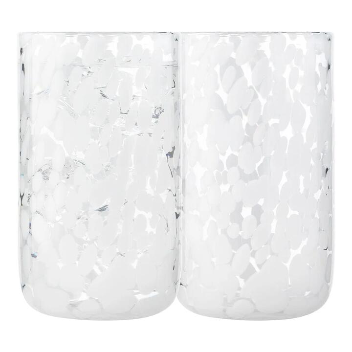 Samara Set of 4 Highballs 400ml Size 7.9X7.9X13.5cm in White by Ecology-White