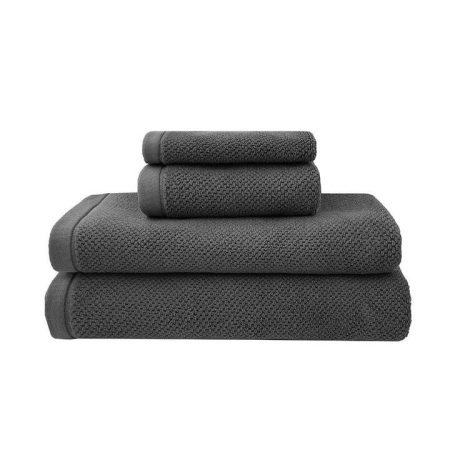 Angove Hand Towel Charcoal Size 40X70cm by Bambury-Set of 4 Hand Towel
