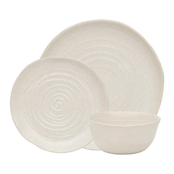 Ottawa 12 Piece Stoneware Dinner Set Calico Size 27.5X27.5X3cm by Ecology