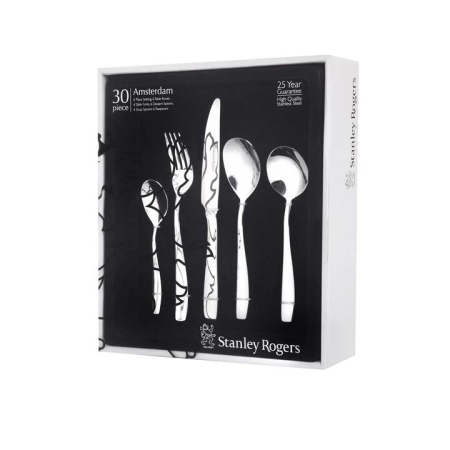Amsterdam 30 Piece Cutlery Set Size 8X26X30cm by Stanley Rogers