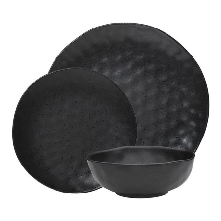 Speckle 12 Piece Stoneware Dinner Set Ebony by Ecology