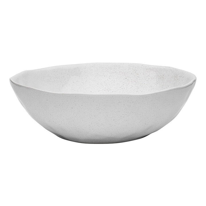 Speckle Stoneware Serving Bowl Milk Size 27X27X9cm by Ecology