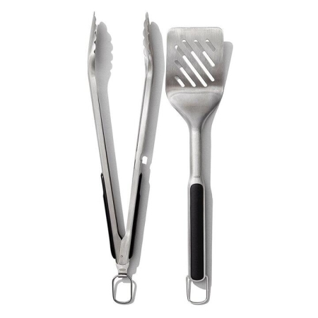 Good Grips Grilling Tongs & Turner Set Size 4X18X47cm by OXO