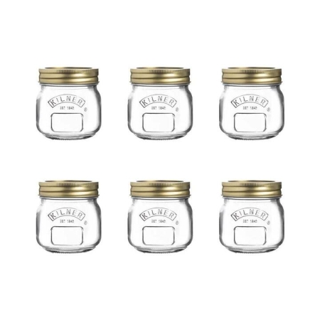 Genuine Preserve Glass Jar Set of 6 Size 250ml by Kilner