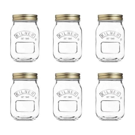 Genuine Preserve Glass Jar set of 6 Size 500ml by Kilner