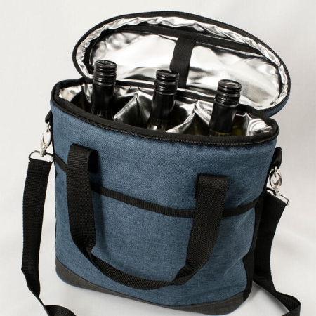 Deluxe Bottle Carrier Size 10X30X35cm in Blue by Karlstert-Blue