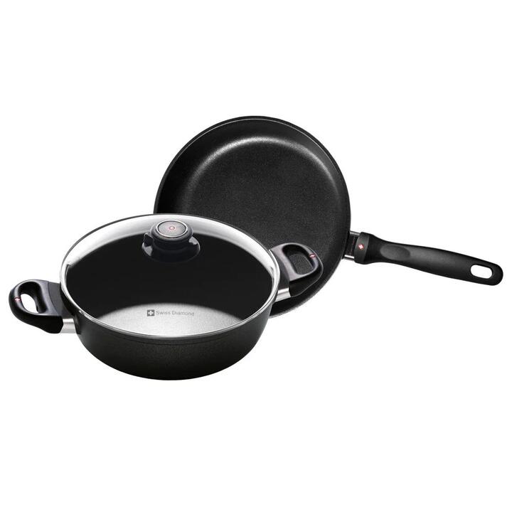 XD Nonstick Casserole and Fry Pan Set Size 47cmX28.4cm by Swiss Diamond