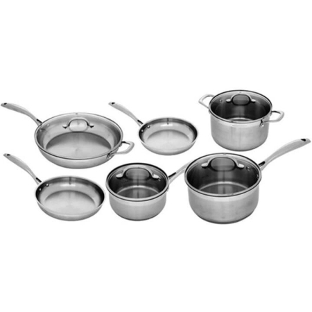 Premium Steel Stainless Steel Cookware 6 Piece Set by Swiss Diamond