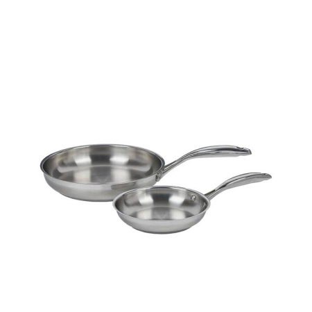 Premium Steel Induction 2 Piece Frying Pan Set 20 & Size 20x4cm by Swiss Diamond
